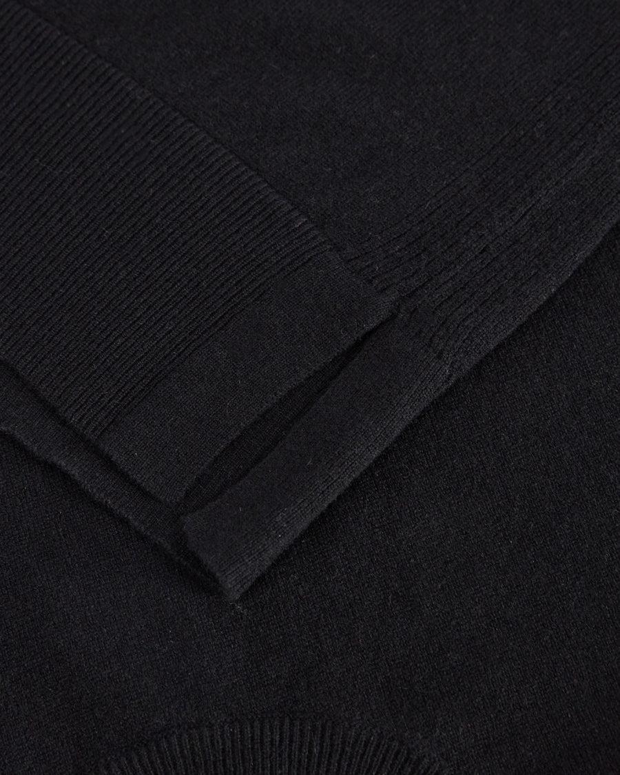 Scaglione ROUND NECK BOXY RIBBED SIDES BLACK