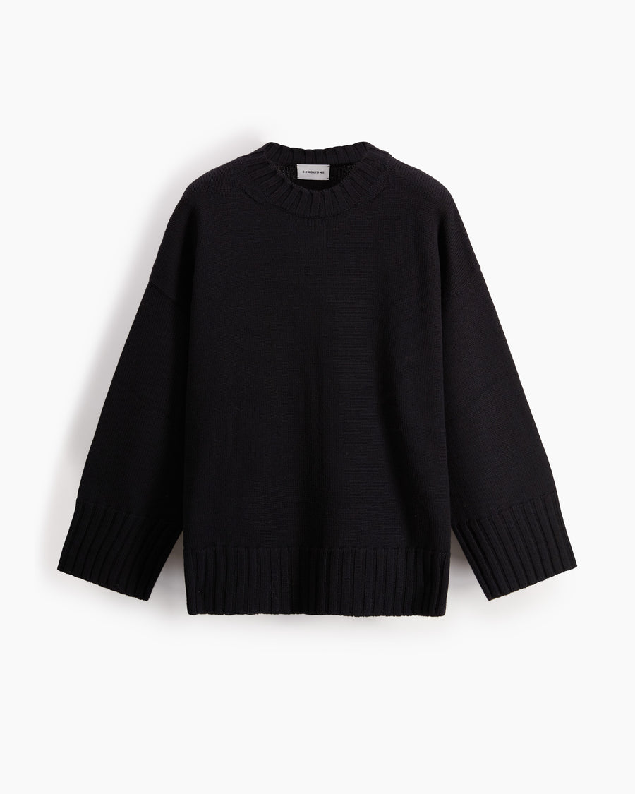 Scaglione ROUND NECK BOXY SOFT BLACK