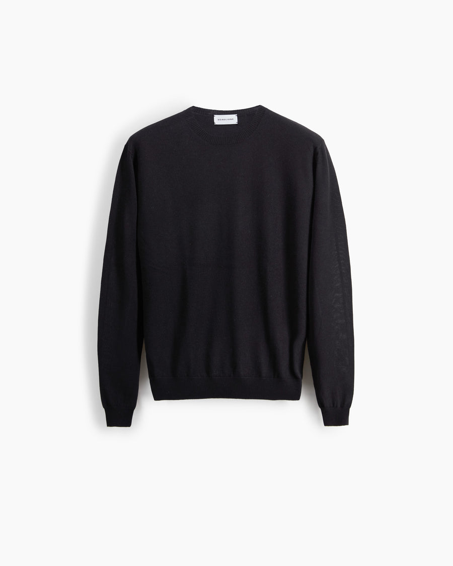 Scaglione ROUND NECK CASH-SILK BLACK