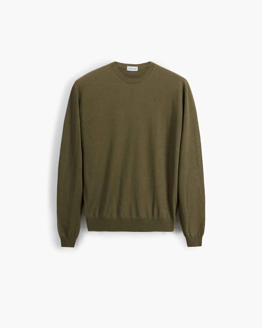 Scaglione ROUND NECK CASH-SILK MILITARY