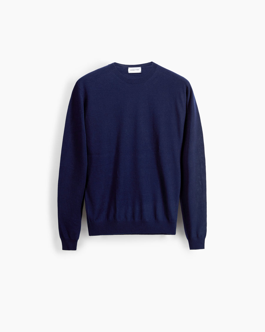 Scaglione ROUND NECK CASH-SILK NAVY