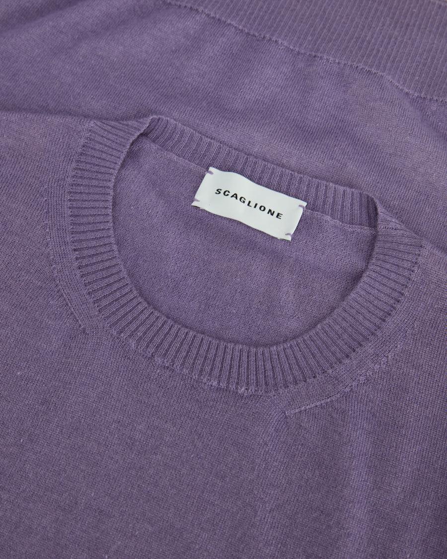 Scaglione ROUND NECK CASH-SILK PURPLE