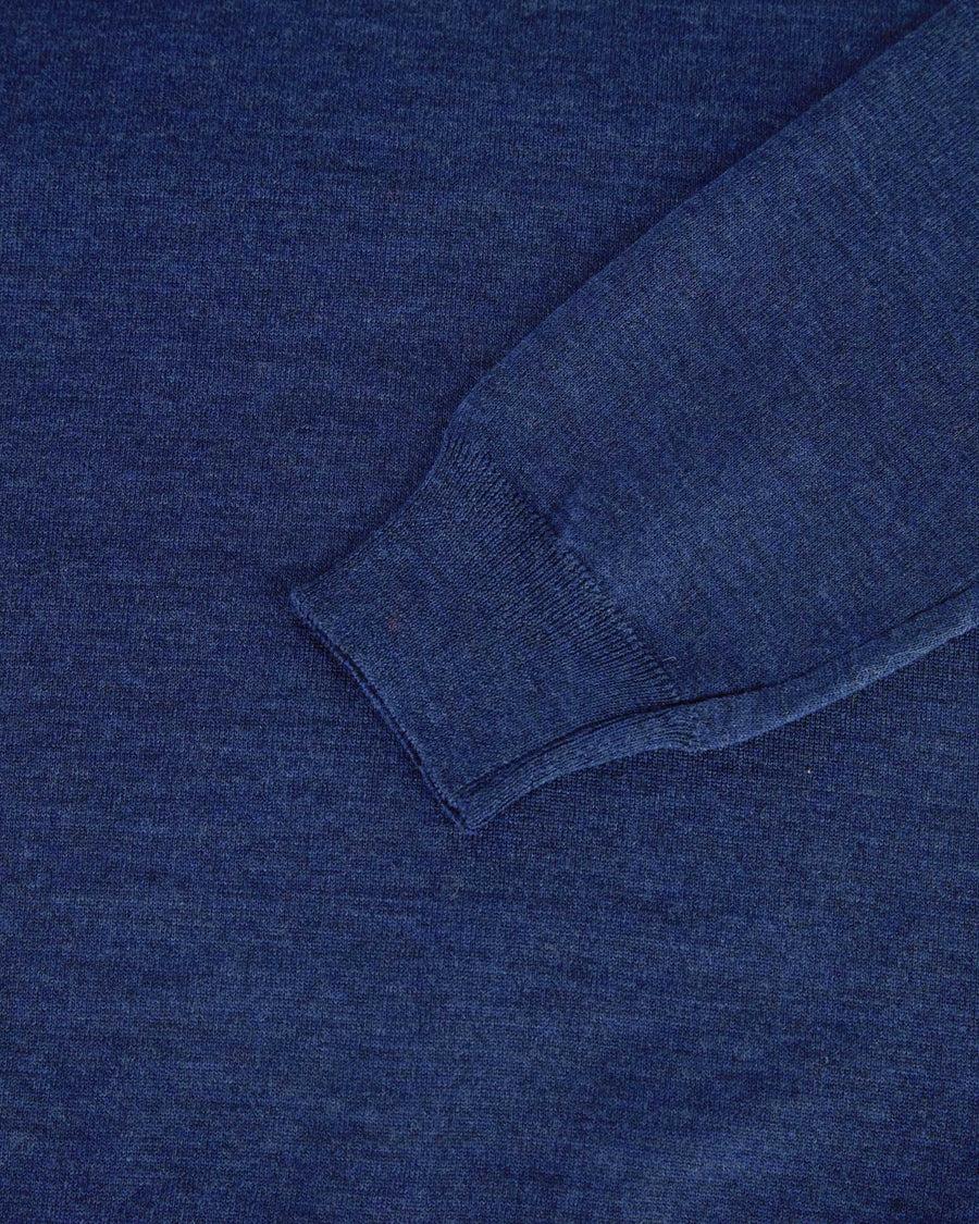 Scaglione ROUND NECK COMPACT MERINO DENIM