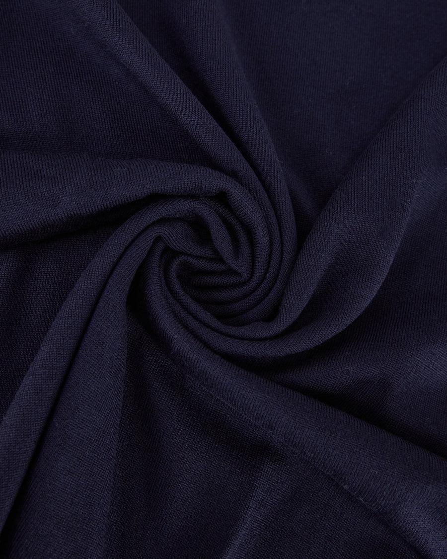 Scaglione ROUND NECK COMPACT MERINO NAVY