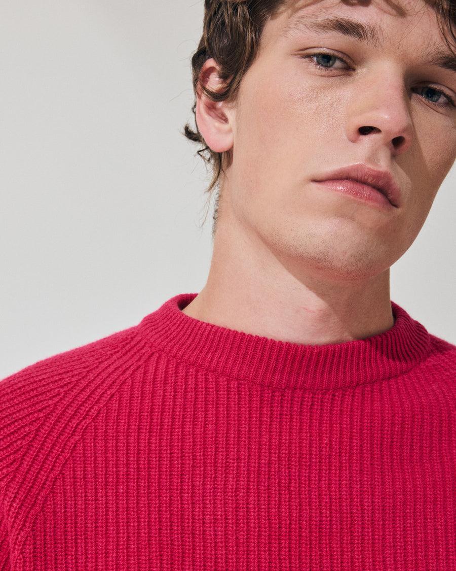 Scaglione ROUND NECK FISHERMAN MIX CASH FUXIA