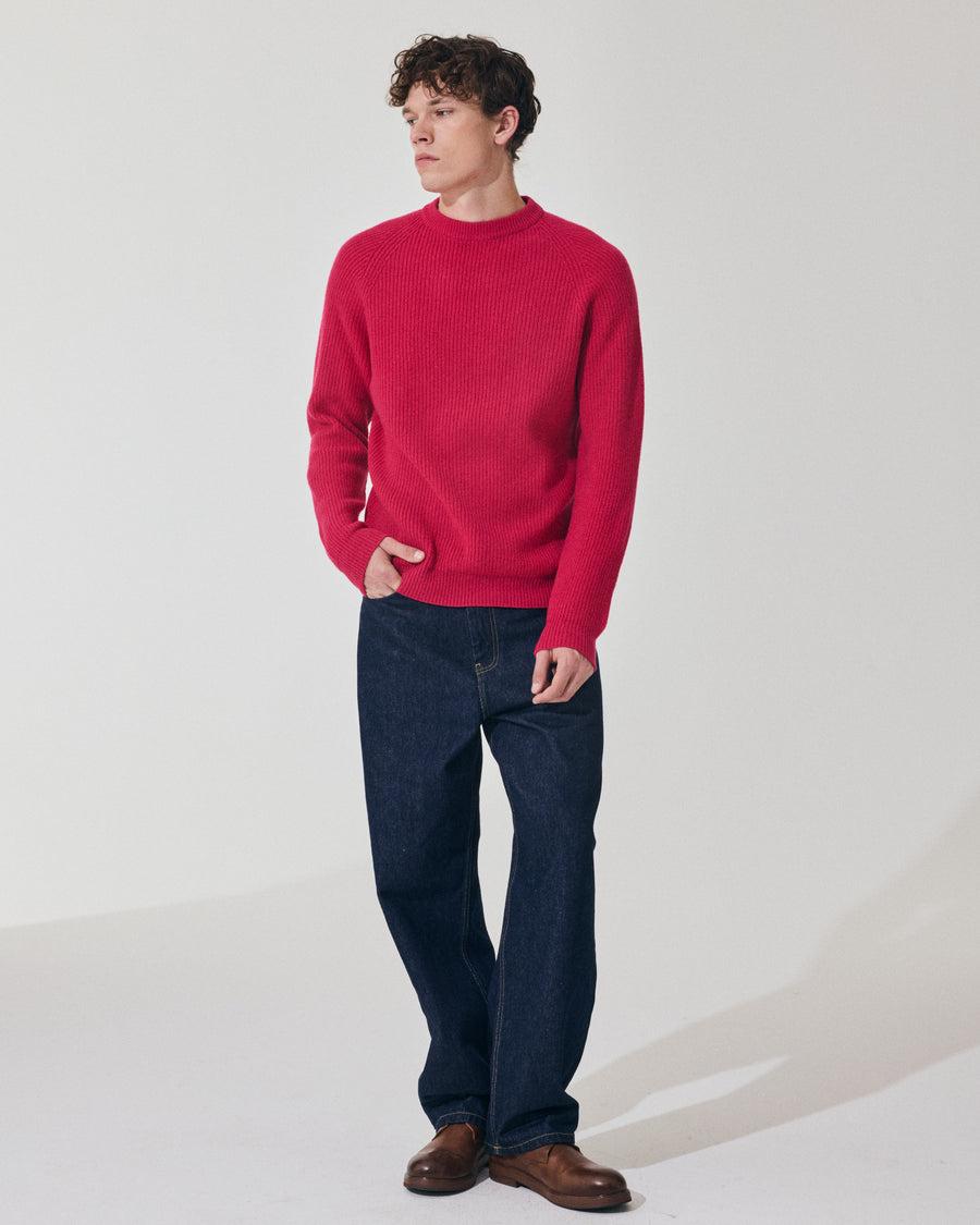 Scaglione ROUND NECK FISHERMAN MIX CASH FUXIA