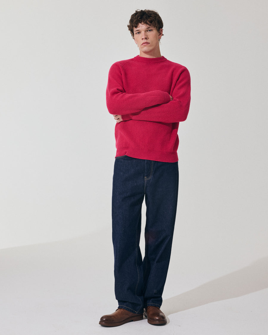 Scaglione ROUND NECK FISHERMAN MIX CASH FUXIA