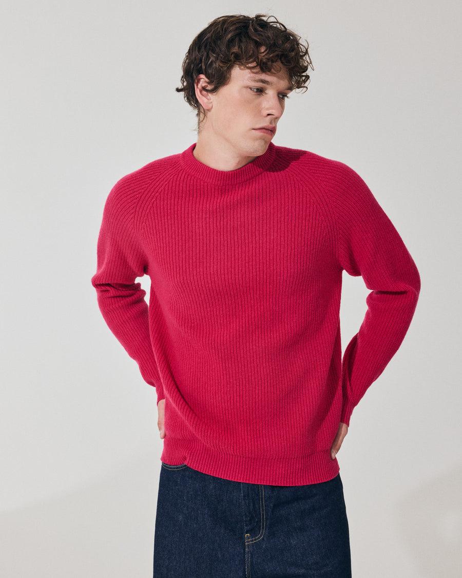 Scaglione ROUND NECK FISHERMAN MIX CASH FUXIA