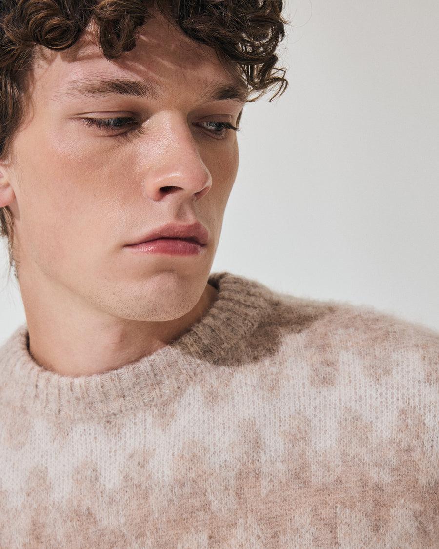 Scaglione ROUND NECK JQD WAVES BRUSHED BEIGE