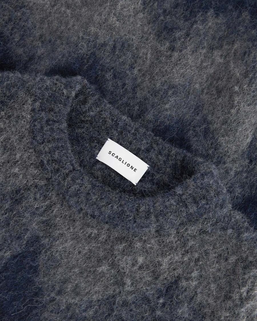 Scaglione ROUND NECK JQD ZIGZAG BRUSHED GREY