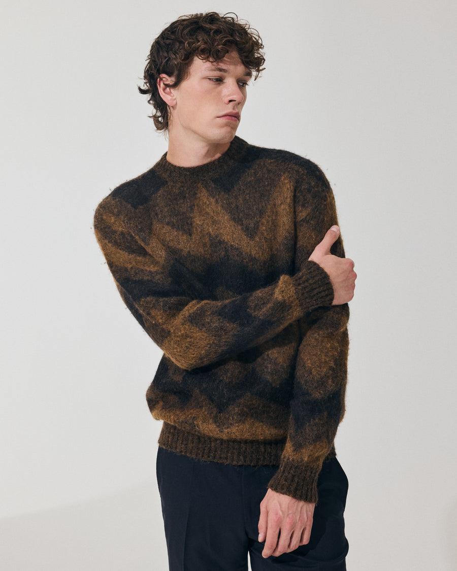 Scaglione ROUND NECK JQD ZIGZAG BRUSHED RUST