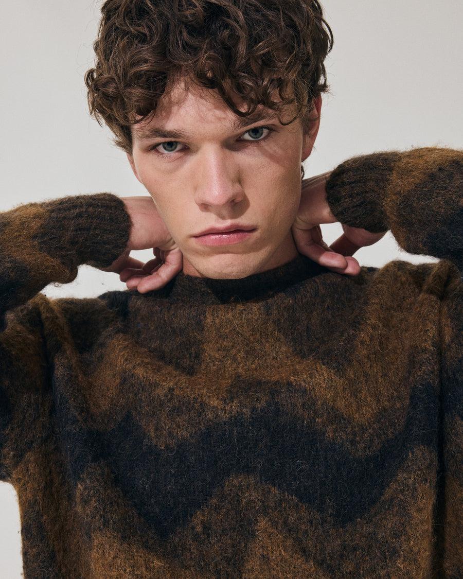 Scaglione ROUND NECK JQD ZIGZAG BRUSHED RUST