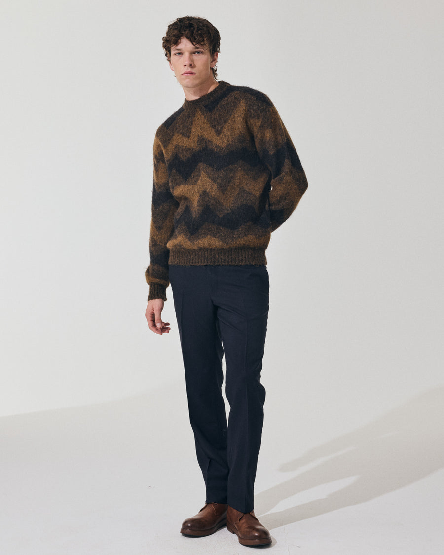 Scaglione ROUND NECK JQD ZIGZAG BRUSHED RUST