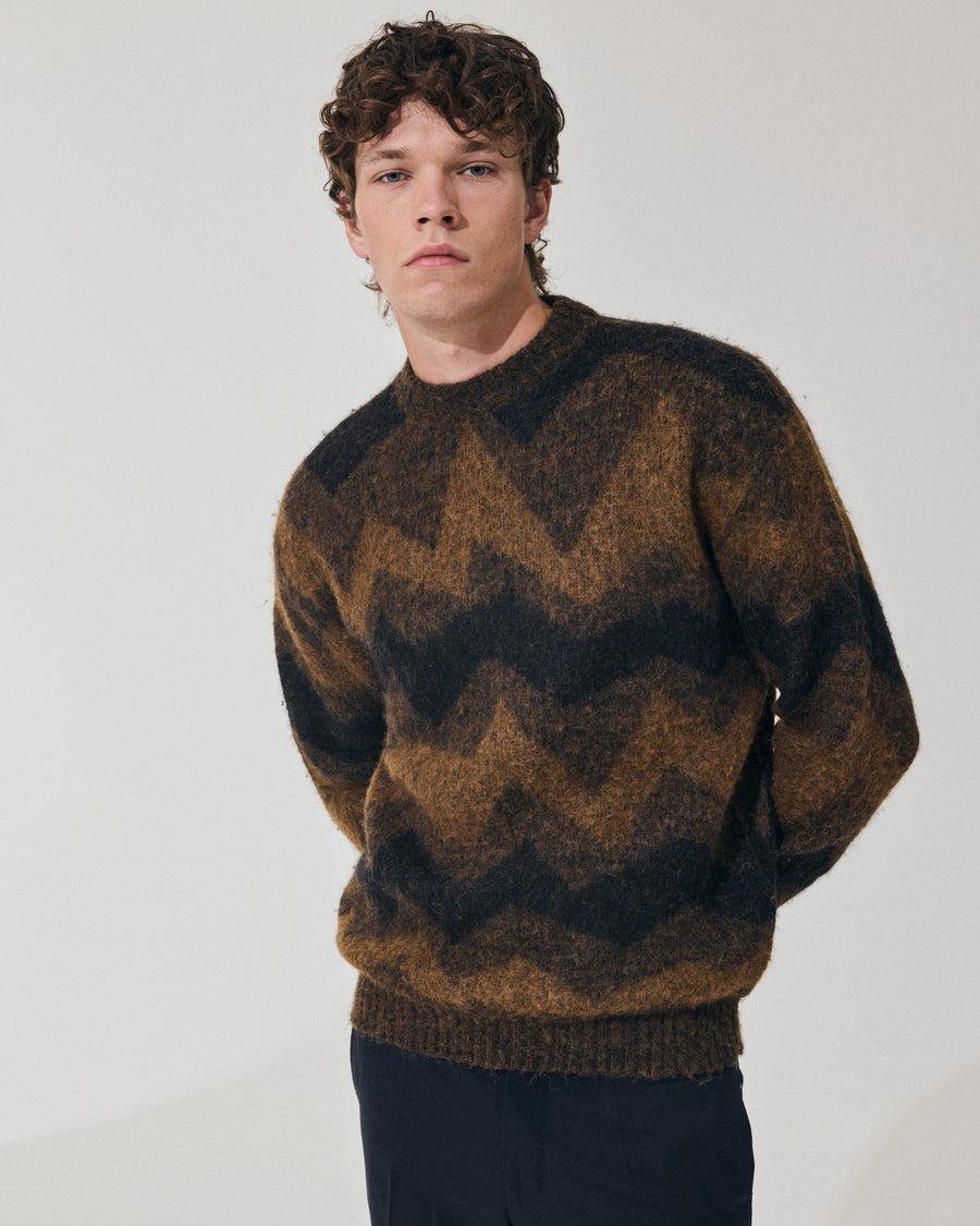 Scaglione ROUND NECK JQD ZIGZAG BRUSHED RUST