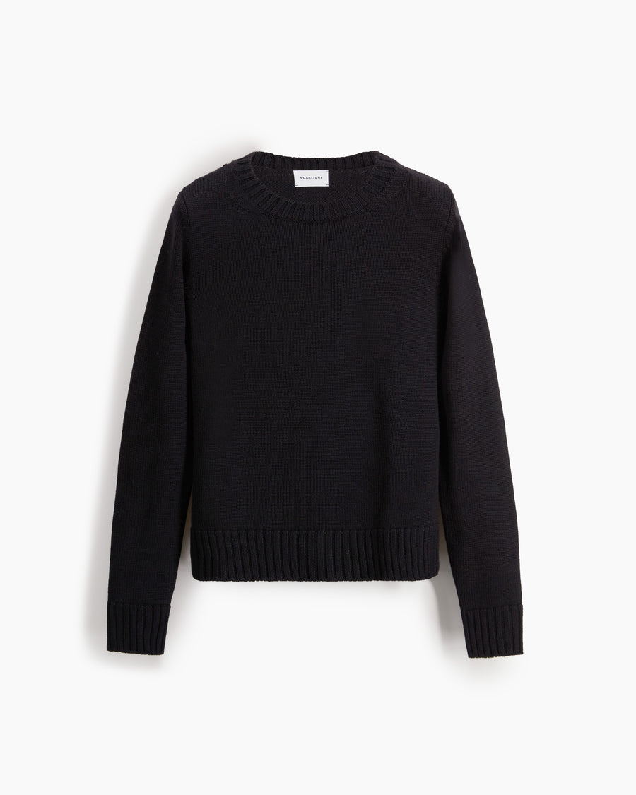 Scaglione ROUND NECK MERINO SOFT BLACK