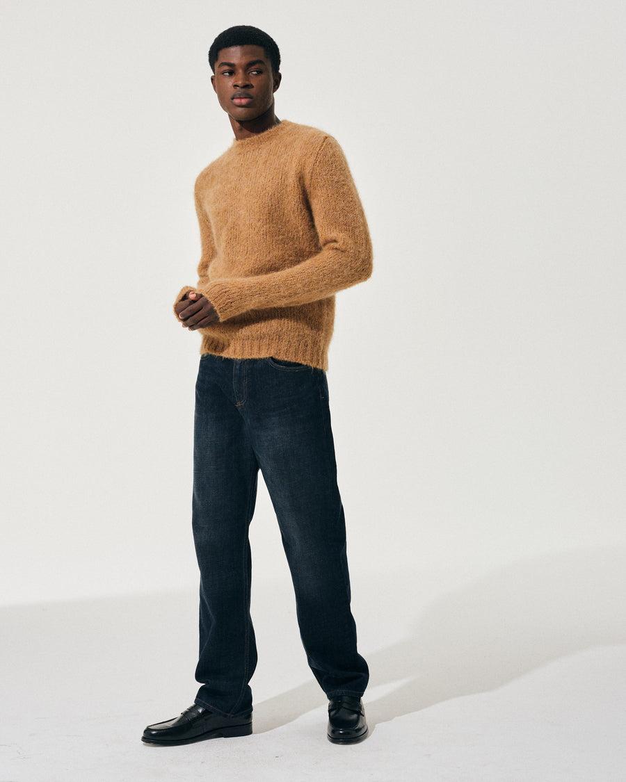 Scaglione ROUND NECK MESSY HAIR CARAMEL