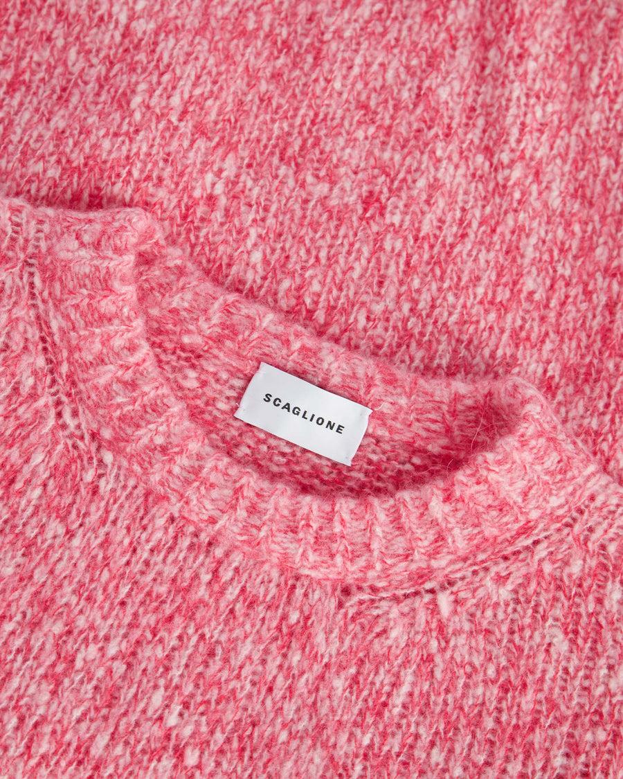 Scaglione ROUND NECK OVER MOULINE' MAGENTA