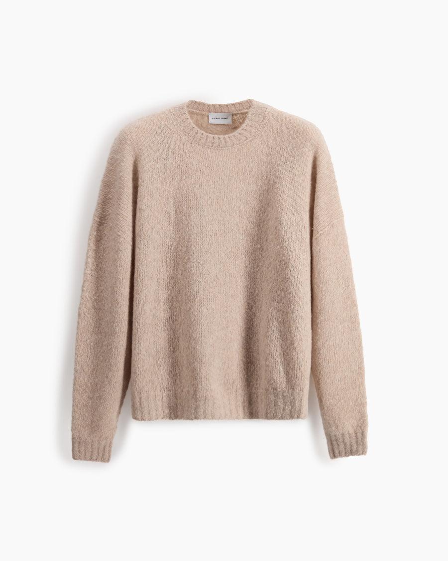 Scaglione ROUND NECK OVER PUFFED CASHMERE BEIGE