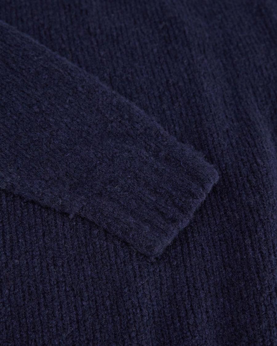 Scaglione ROUND NECK OVER PUFFED CASHMERE NAVY