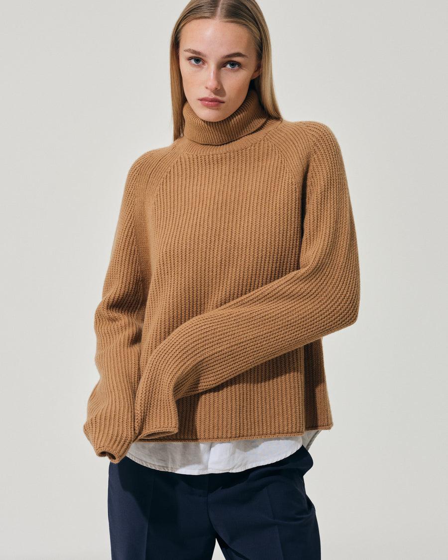 Scaglione ROUND NECK RAGLAN FISHERMAN CARAMEL