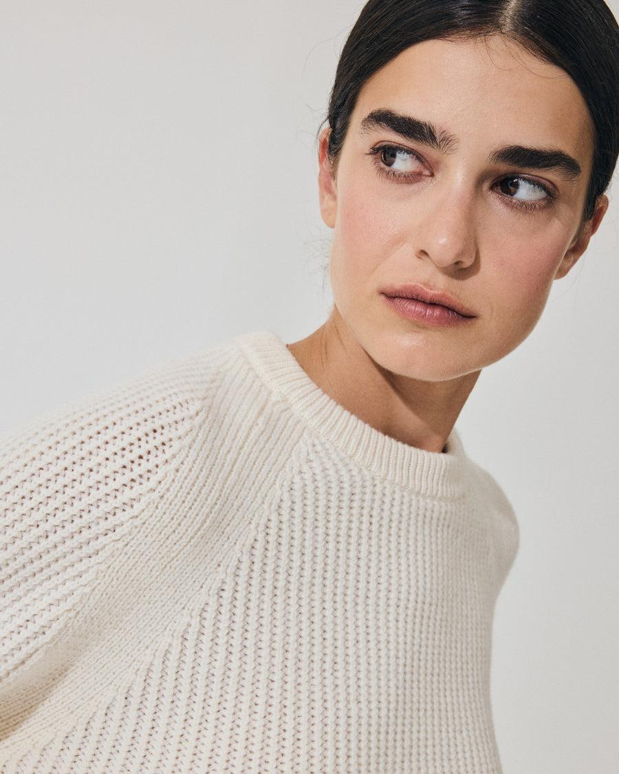 Scaglione ROUND NECK RAGLAN FISHERMAN MILK