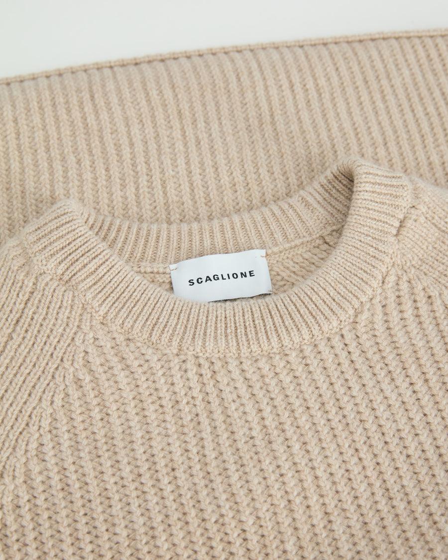 Scaglione ROUND NECK RAGLAN FISHERMAN SAND