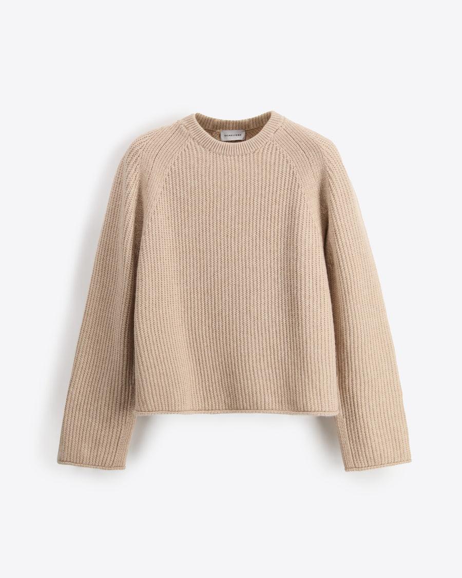 Scaglione ROUND NECK RAGLAN FISHERMAN SAND