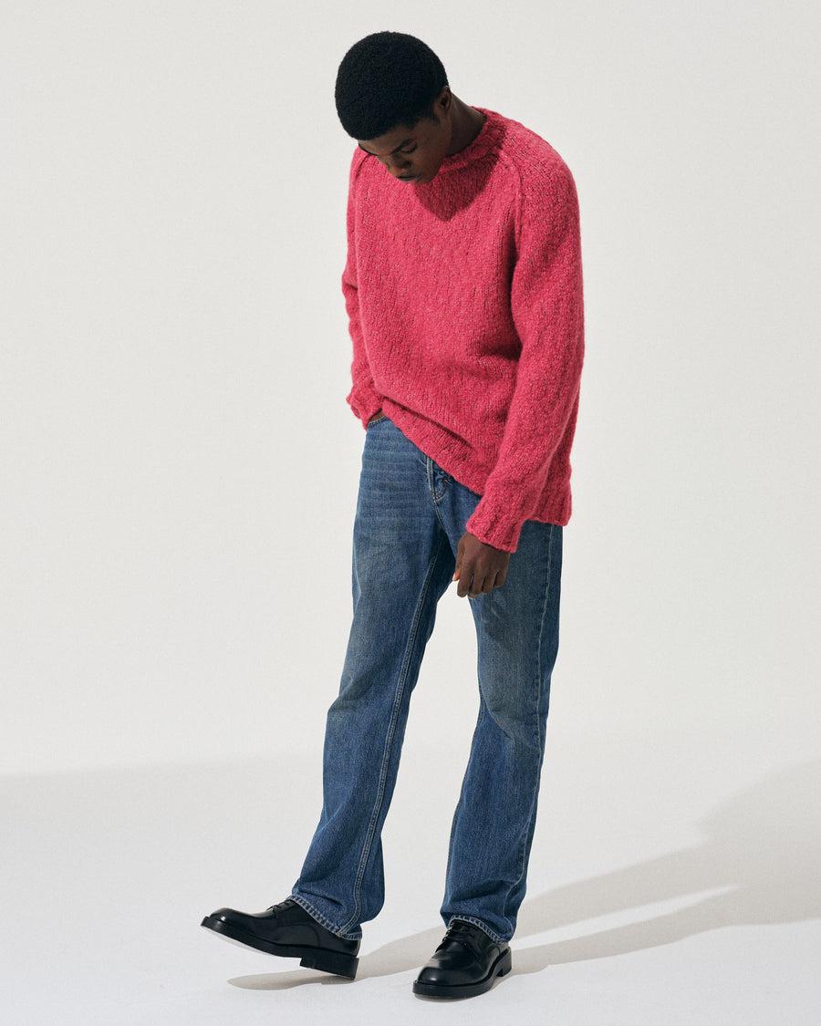 Scaglione ROUND NECK RAGLAN SOFT ALPACA DAHLIA