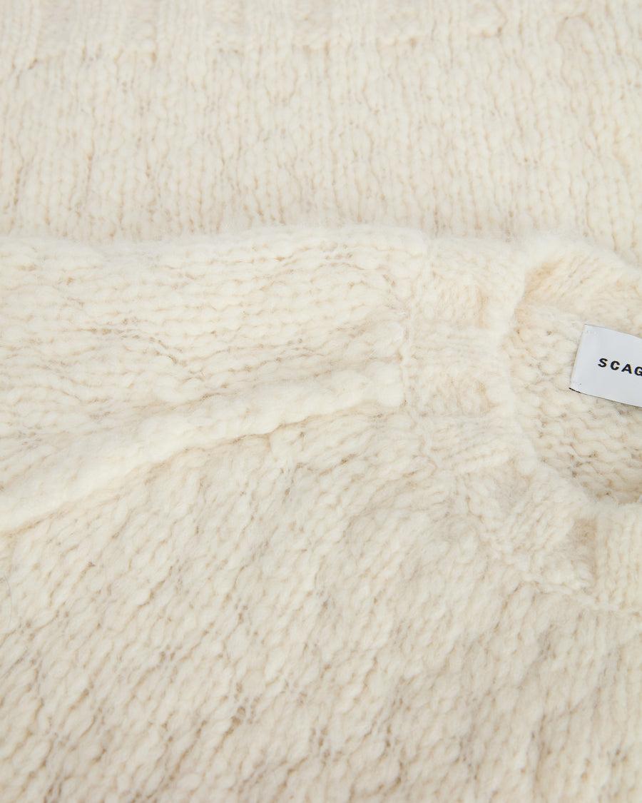Scaglione ROUND NECK RAGLAN SOFT ALPACA MILK