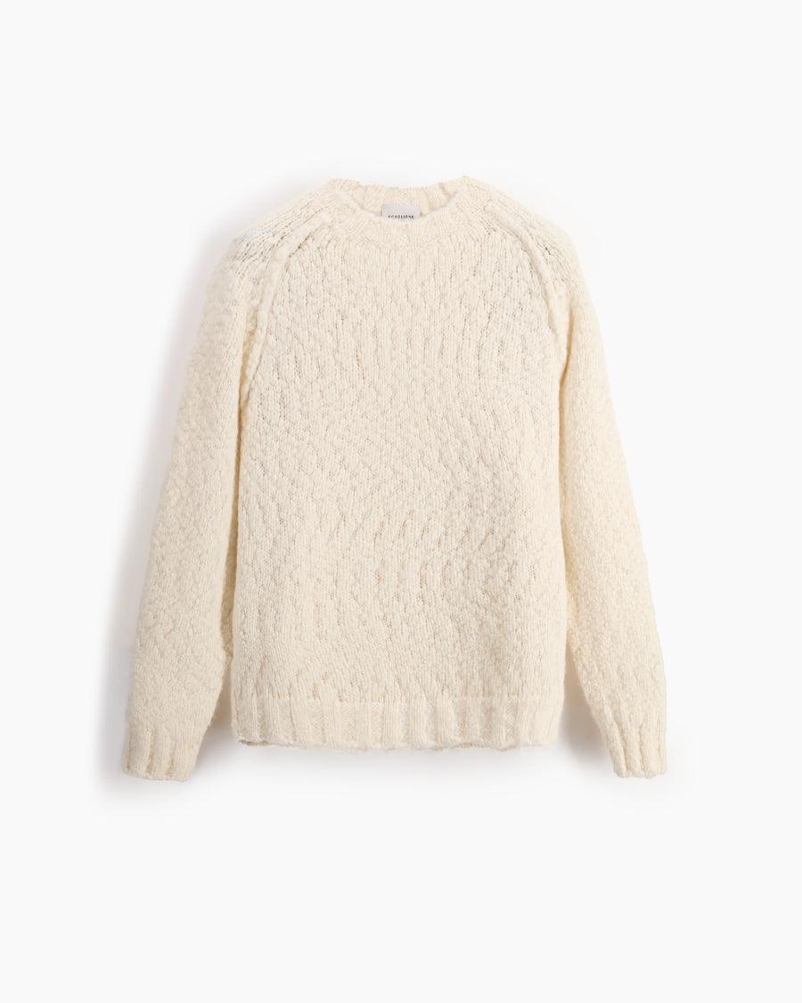 Scaglione ROUND NECK RAGLAN SOFT ALPACA MILK