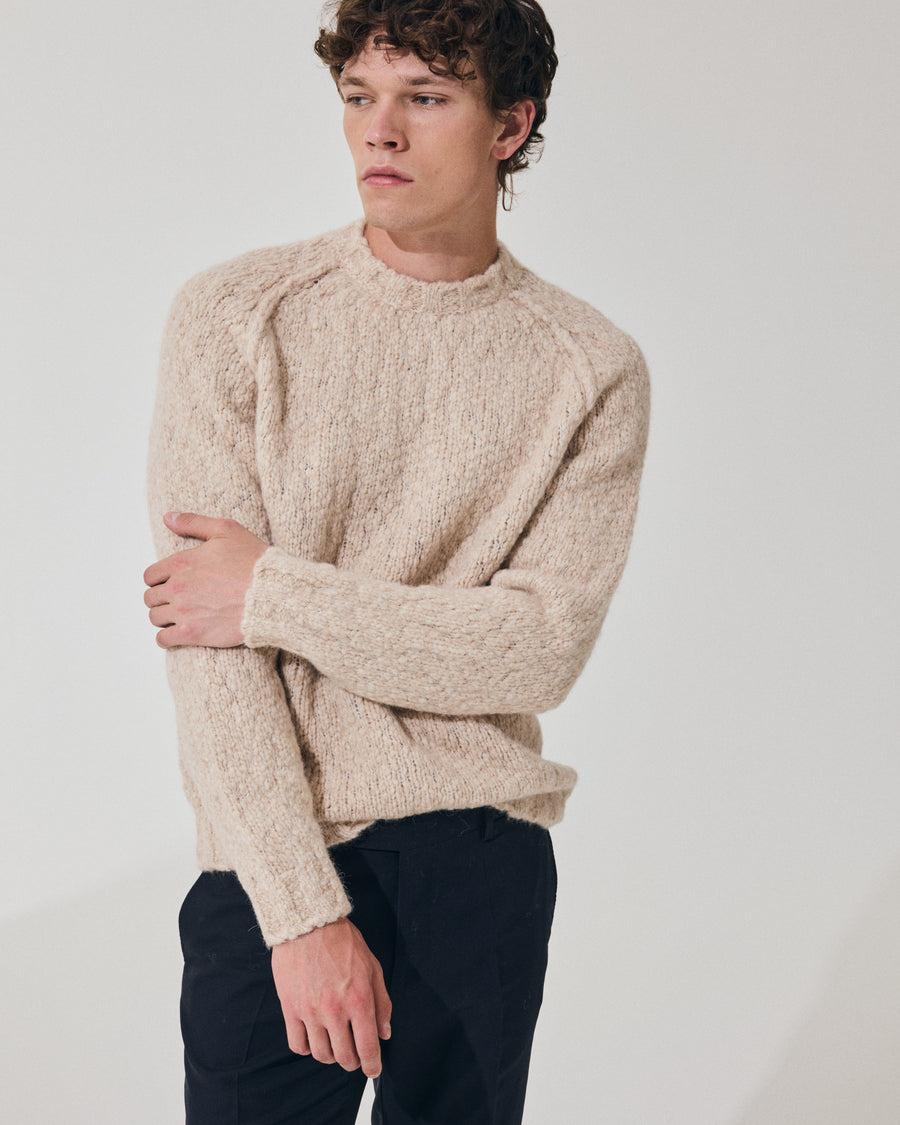 Scaglione ROUND NECK RAGLAN SOFT ALPACA SAND