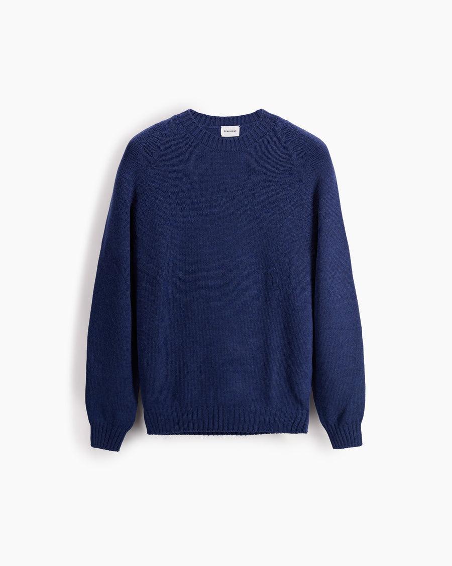 Scaglione ROUND NECK RAGLAN SOFT MERINO DENIM