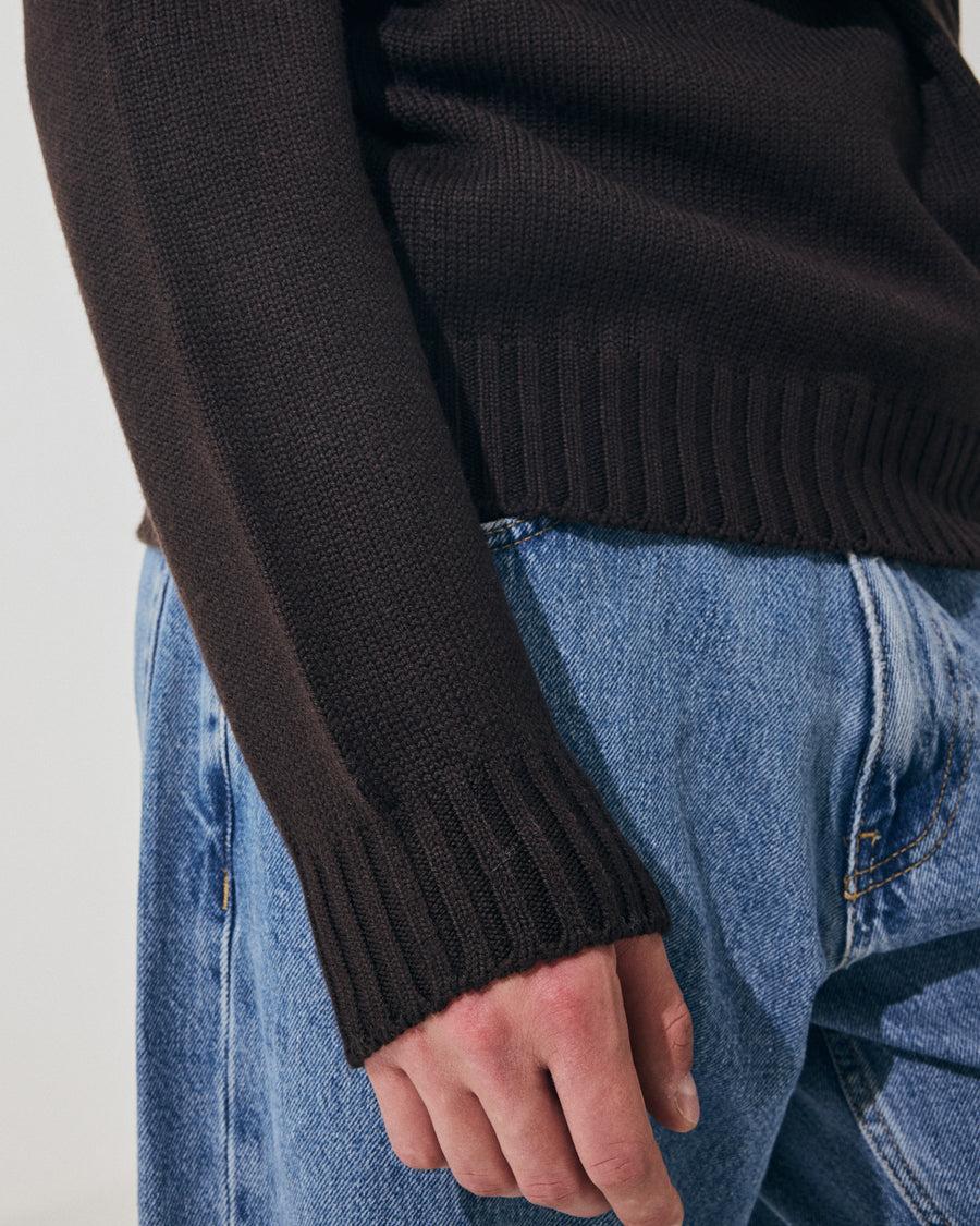 Scaglione ROUND NECK RAGLAN SOFT MERINO EBANO