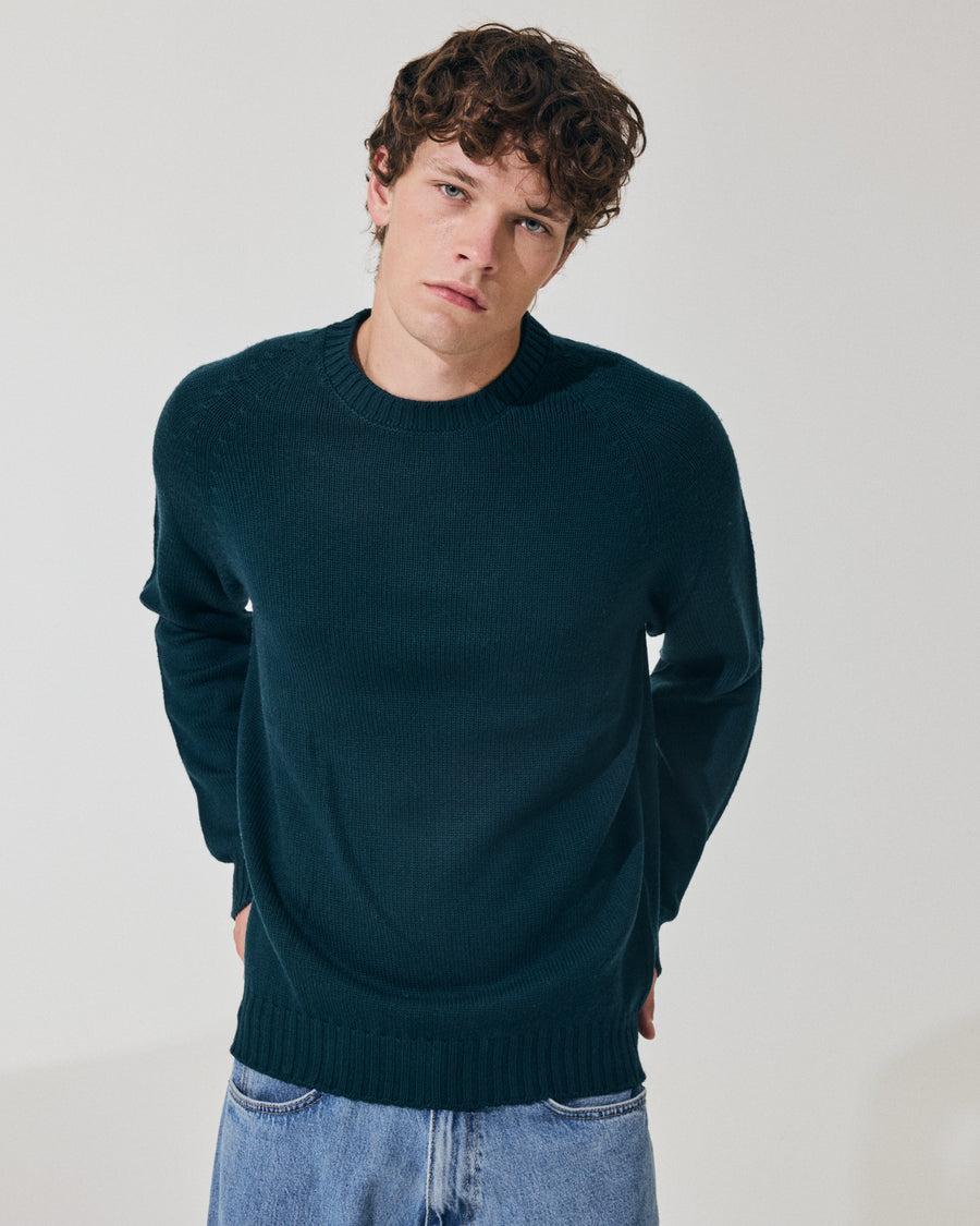 Scaglione ROUND NECK RAGLAN SOFT MERINO FOREST
