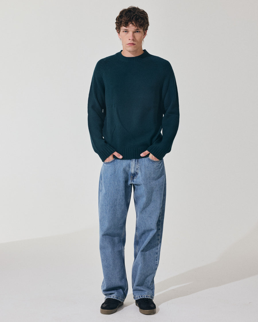 Scaglione ROUND NECK RAGLAN SOFT MERINO FOREST