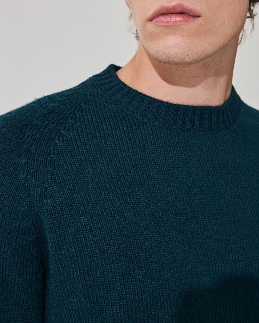 Scaglione ROUND NECK RAGLAN SOFT MERINO FOREST