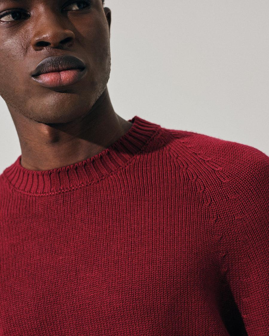 Scaglione ROUND NECK RAGLAN SOFT MERINO MERLOT