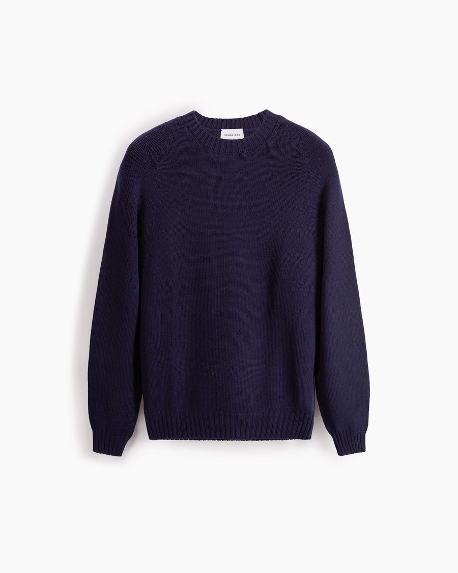 Scaglione ROUND NECK RAGLAN SOFT MERINO NAVY