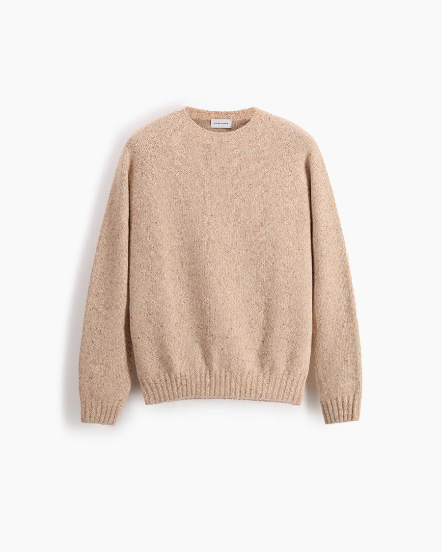 Scaglione ROUND NECK RAGLAN TWEEDMOULINE' BEIGE