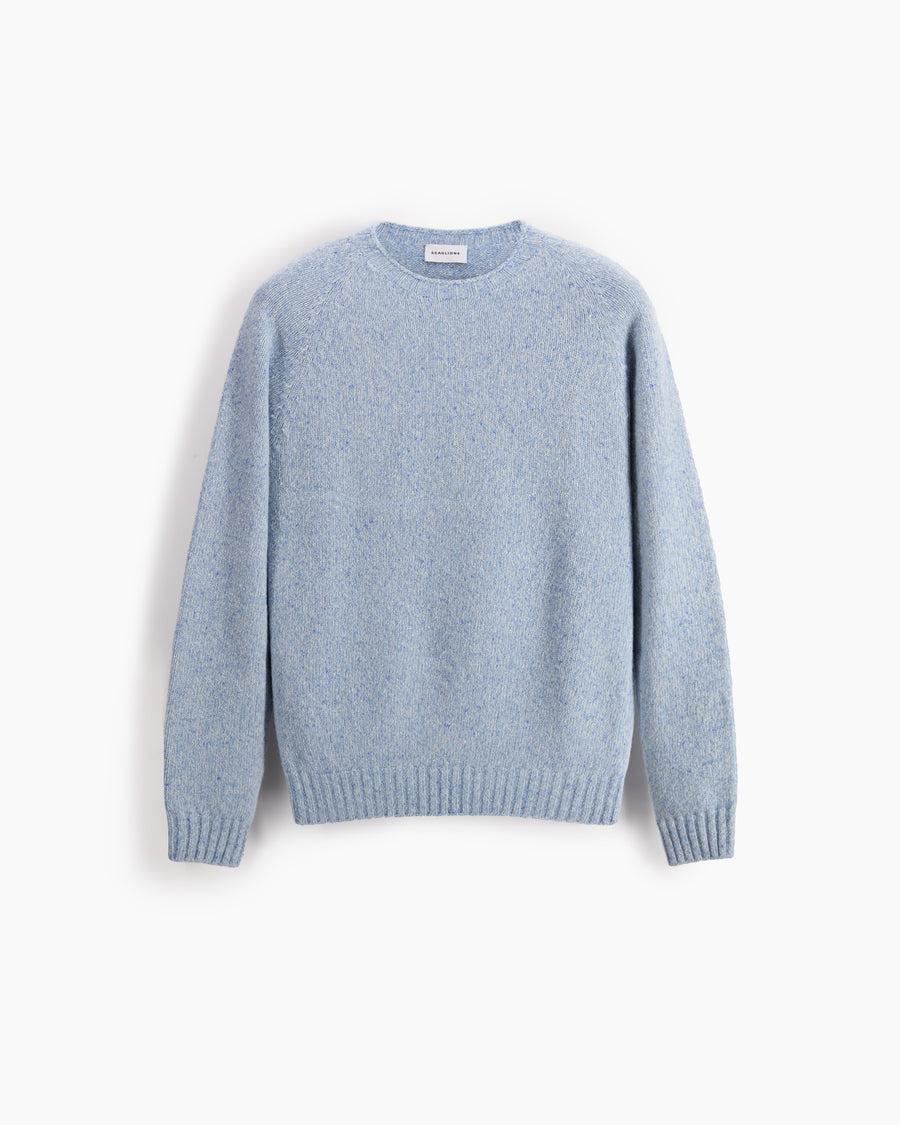 Scaglione ROUND NECK RAGLAN TWEEDMOULINE' CELESTE