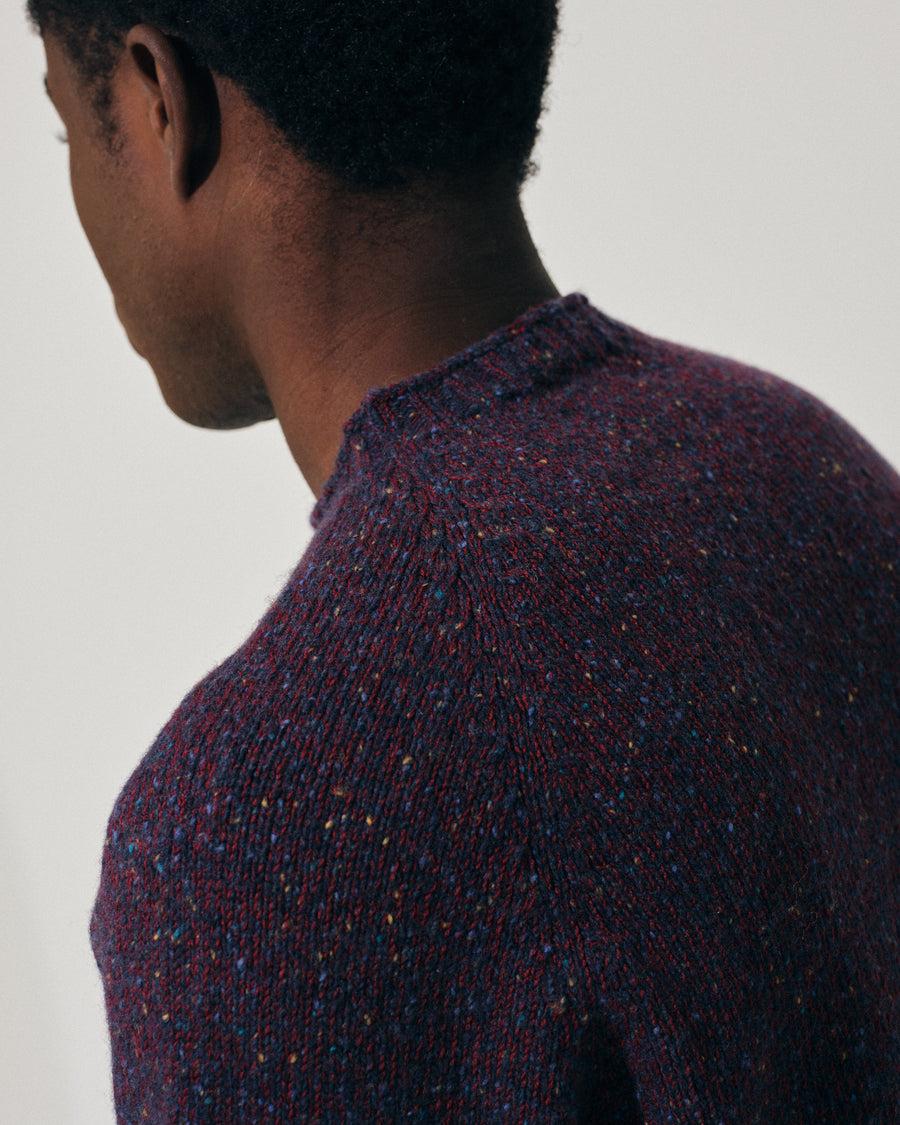 Scaglione ROUND NECK RAGLAN TWEEDMOULINE' NAVY