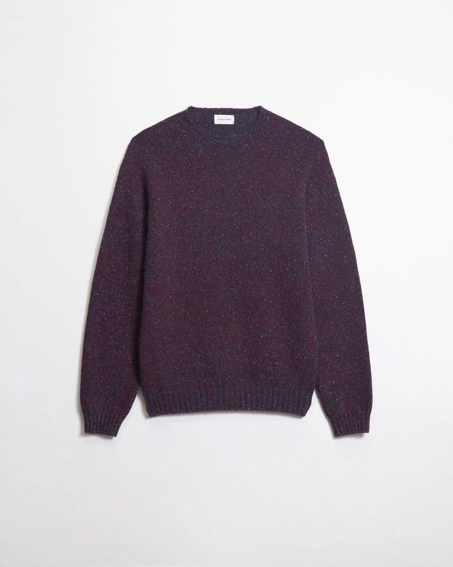 Scaglione ROUND NECK RAGLAN TWEEDMOULINE' NAVY