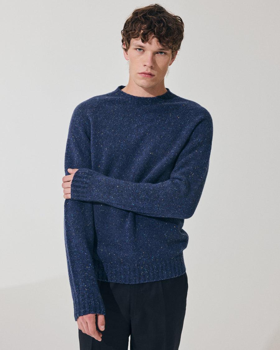 Scaglione ROUND NECK RAGLAN TWEEDMOULINE' ROYAL