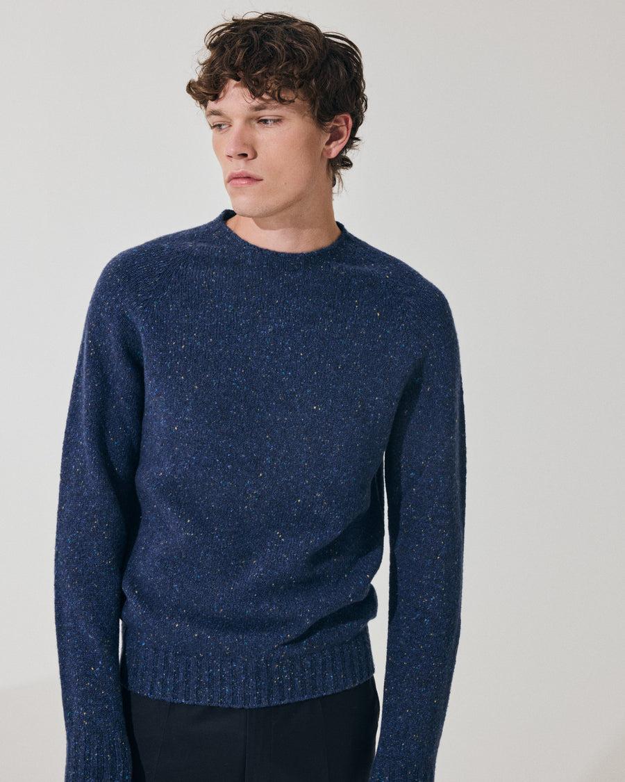 Scaglione ROUND NECK RAGLAN TWEEDMOULINE' ROYAL