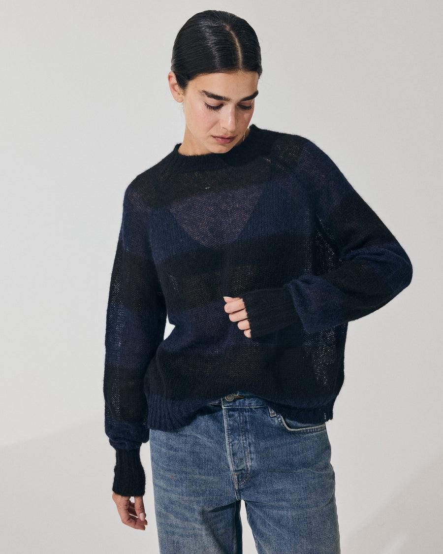 Scaglione ROUND NECK RIGA RUGBY NAVY/BLACK