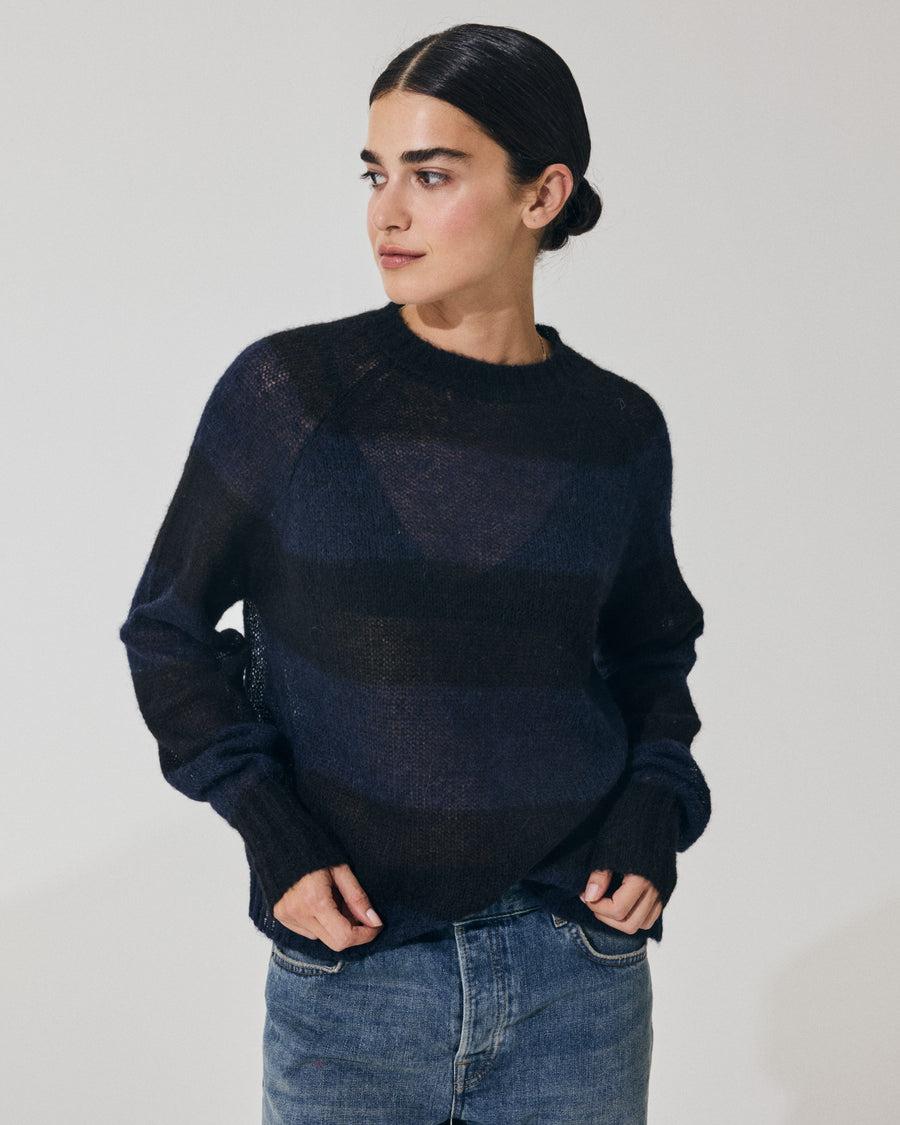 Scaglione ROUND NECK RIGA RUGBY NAVY/BLACK