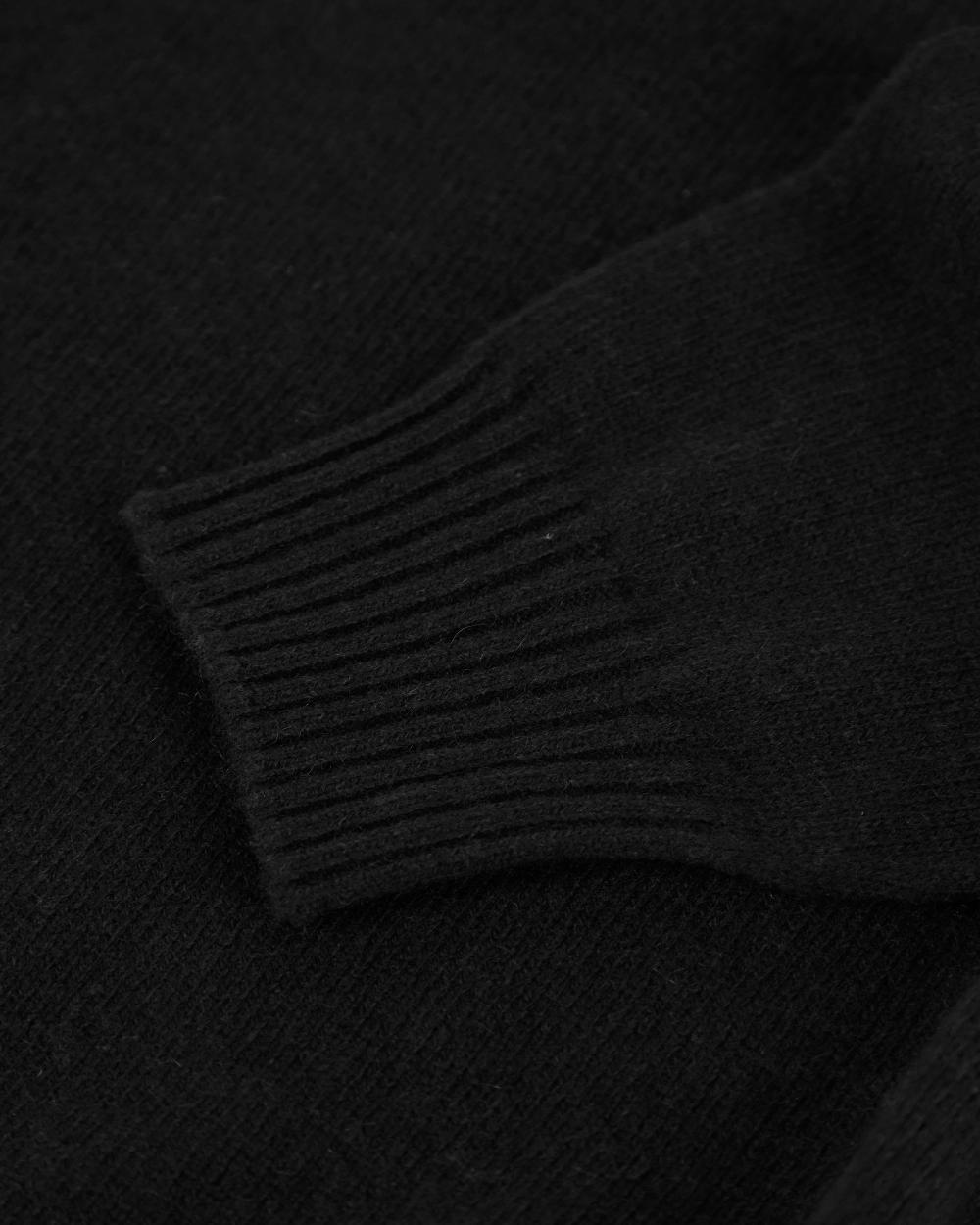 Scaglione ROUND NECK SEAMLESS HYBRD CASHMERE BLACK