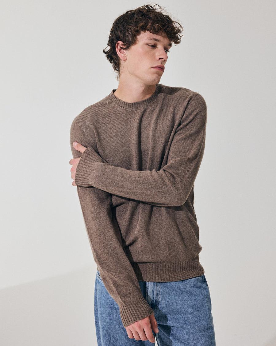 Scaglione ROUND NECK SEAMLESS HYBRD CASHMERE TAUPE