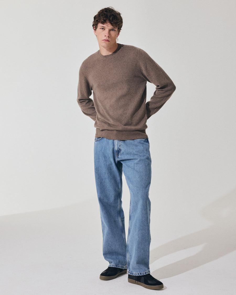 Scaglione ROUND NECK SEAMLESS HYBRD CASHMERE TAUPE