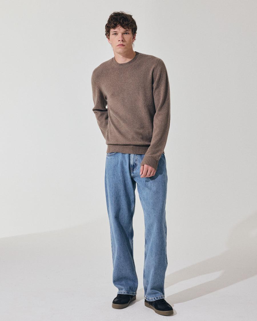 Scaglione ROUND NECK SEAMLESS HYBRD CASHMERE TAUPE